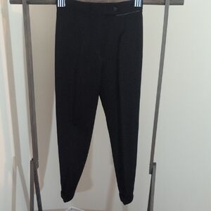 Holt Renfrew | Vintage Women's Black Pants Polyester Cotton Blend